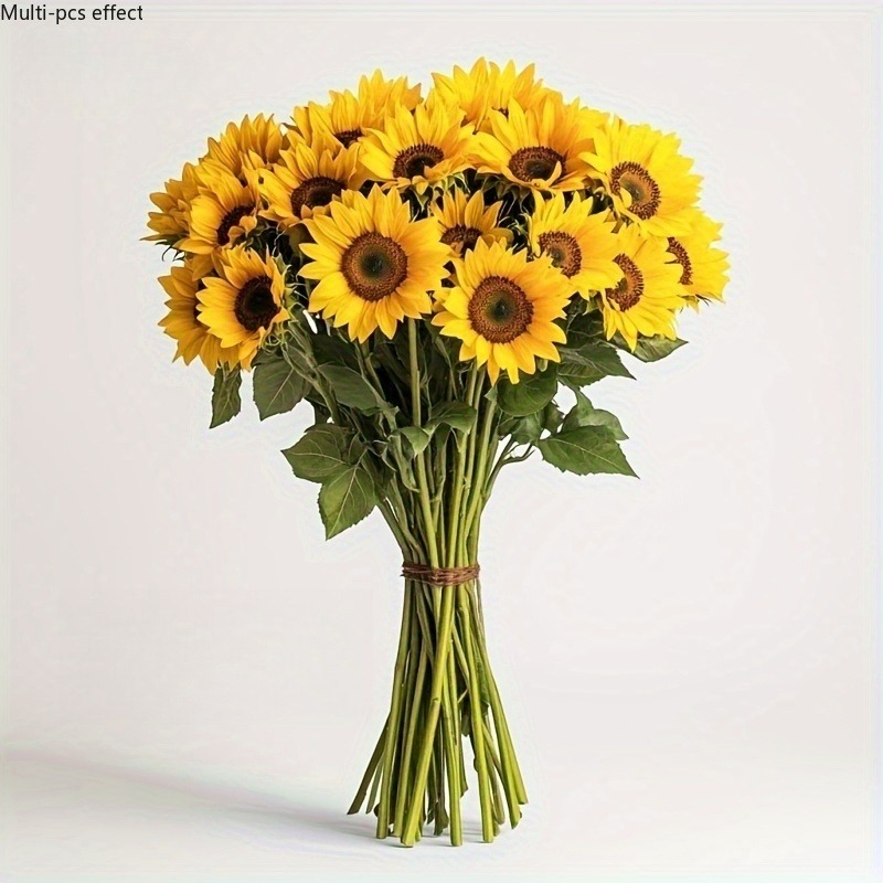 Florist Supply Bulk - 6/12개의 자외선에 강한 인공 해바라기 꽃꽂이,