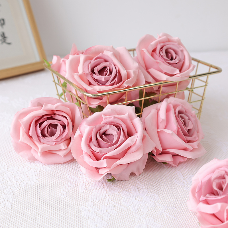 Florist Supply Bulk - 25pcs 10CM 인공 장미 꽃 머리
