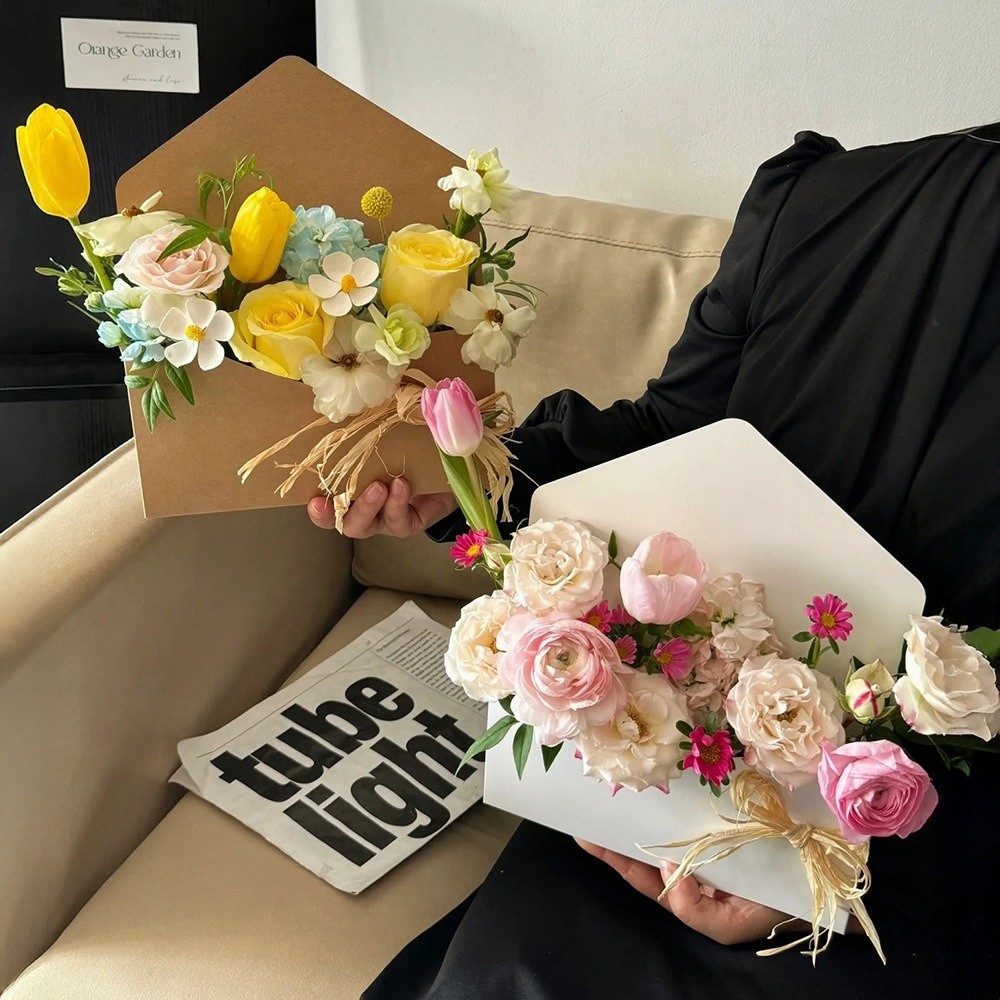 봉투 모양의 꽃다발 포장용 카드보드 꽃 선물 상자 (레 - Florist Flower Supply 리뷰 및 가격