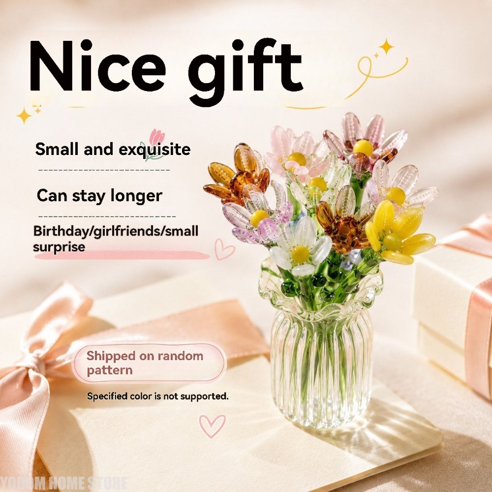 수제 컬러 유리 꽃 장식, 로맨틱한 웨딩 또는 발렌타인 - Florist Supply Vases 리뷰 및 가격